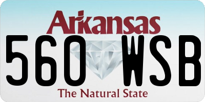 AR license plate 560WSB