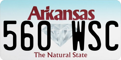 AR license plate 560WSC