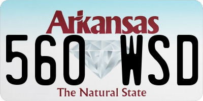 AR license plate 560WSD