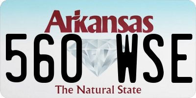 AR license plate 560WSE