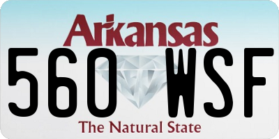 AR license plate 560WSF