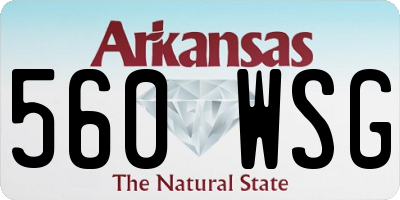 AR license plate 560WSG