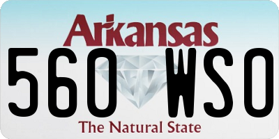 AR license plate 560WSO