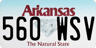 AR license plate 560WSV