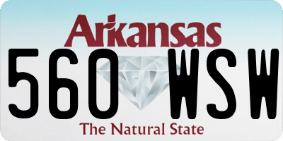 AR license plate 560WSW