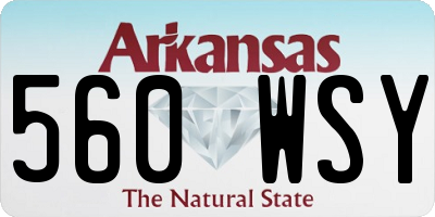 AR license plate 560WSY