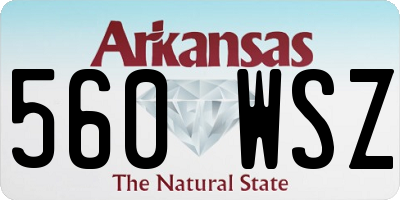 AR license plate 560WSZ