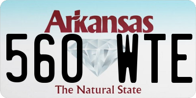 AR license plate 560WTE