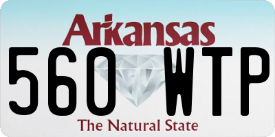 AR license plate 560WTP