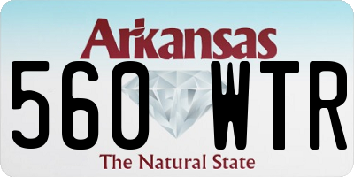 AR license plate 560WTR