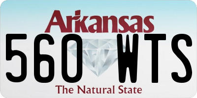 AR license plate 560WTS