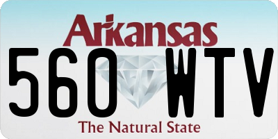 AR license plate 560WTV