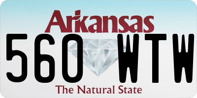 AR license plate 560WTW