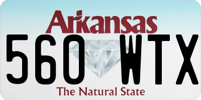 AR license plate 560WTX