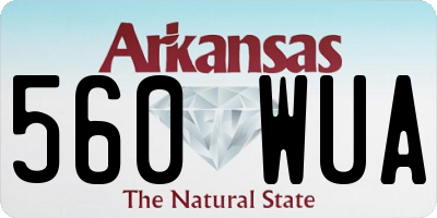 AR license plate 560WUA