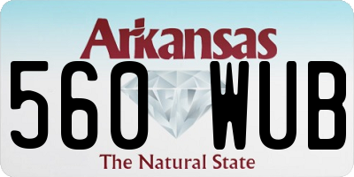 AR license plate 560WUB