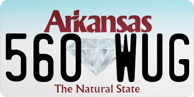 AR license plate 560WUG