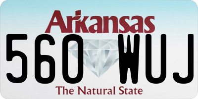 AR license plate 560WUJ