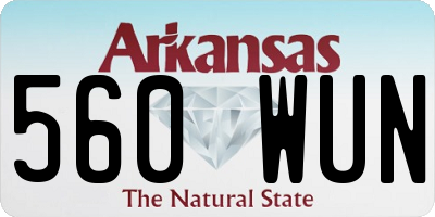 AR license plate 560WUN