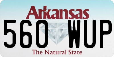 AR license plate 560WUP