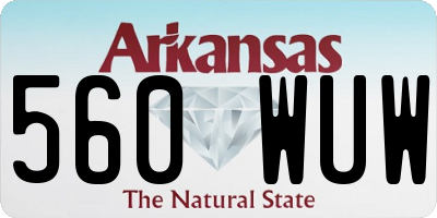 AR license plate 560WUW
