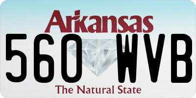 AR license plate 560WVB