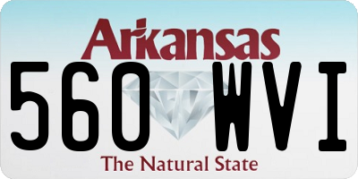 AR license plate 560WVI