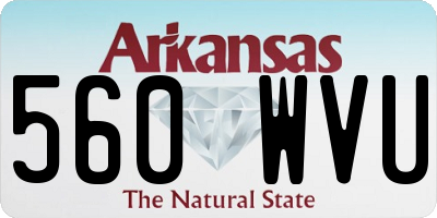 AR license plate 560WVU