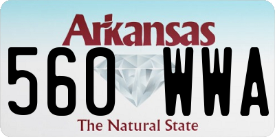 AR license plate 560WWA