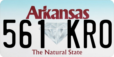 AR license plate 561KRO
