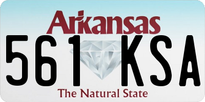 AR license plate 561KSA