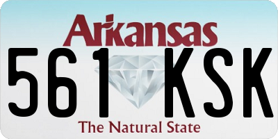AR license plate 561KSK