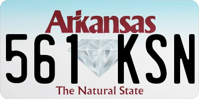 AR license plate 561KSN