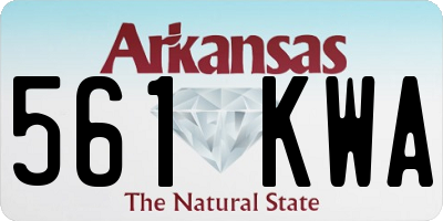 AR license plate 561KWA