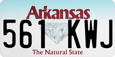 AR license plate 561KWJ