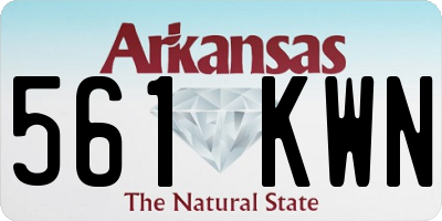 AR license plate 561KWN