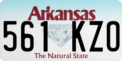 AR license plate 561KZO