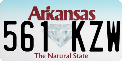 AR license plate 561KZW