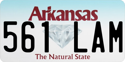 AR license plate 561LAM