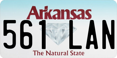 AR license plate 561LAN