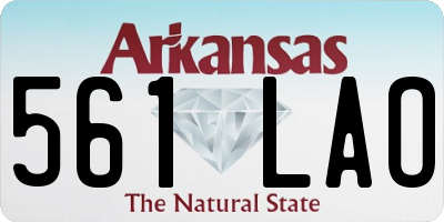 AR license plate 561LAO