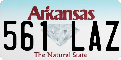 AR license plate 561LAZ
