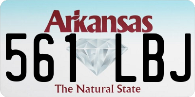 AR license plate 561LBJ