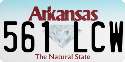 AR license plate 561LCW