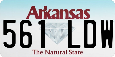 AR license plate 561LDW
