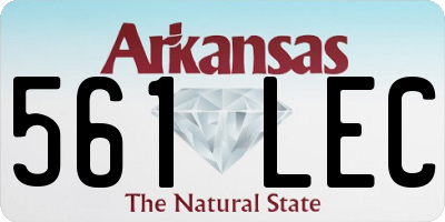 AR license plate 561LEC