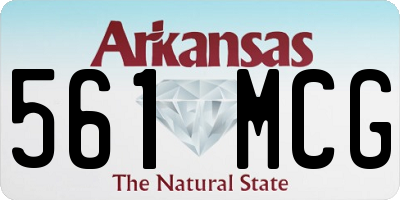 AR license plate 561MCG