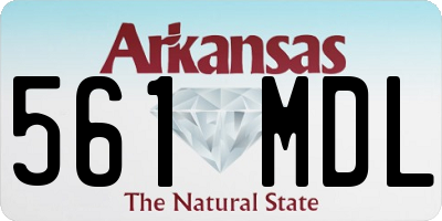AR license plate 561MDL