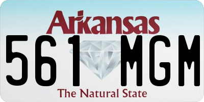 AR license plate 561MGM
