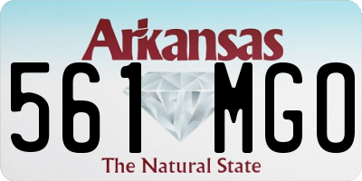 AR license plate 561MGO